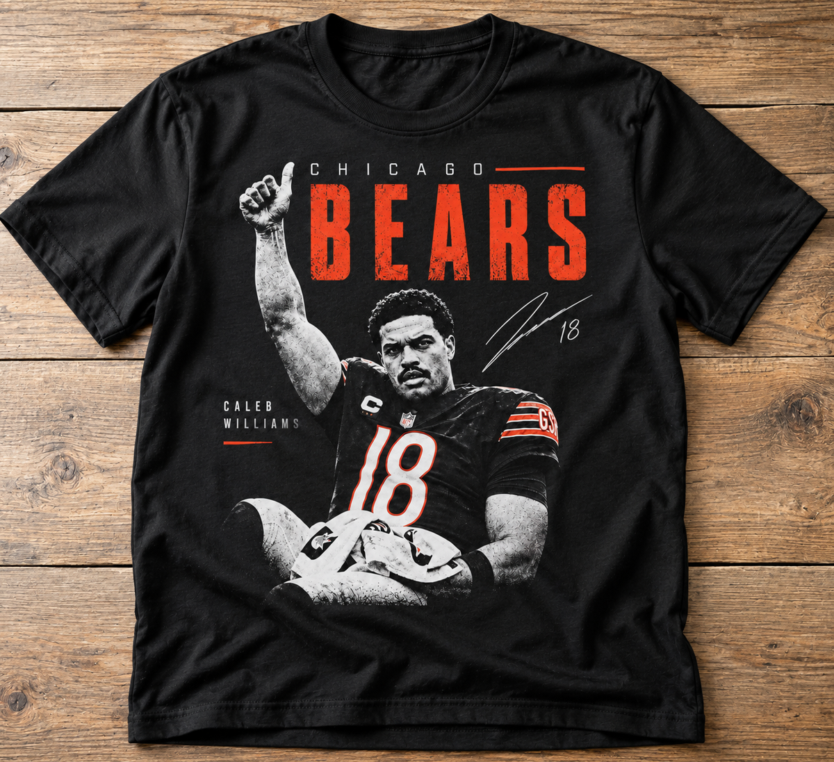 Caleb Williams “Thumbs Up” Chicago Football T-Shirt – 2 Designs