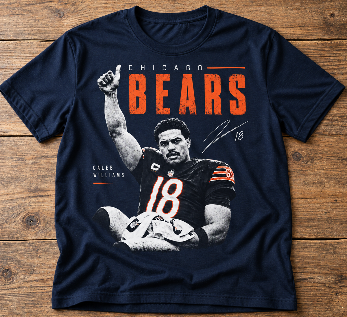 Caleb Williams “Thumbs Up” Chicago Football T-Shirt – 2 Designs