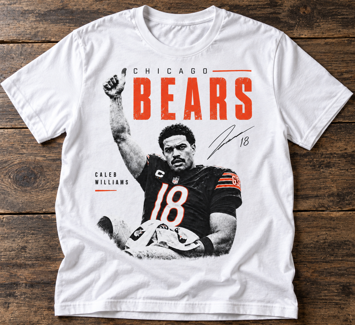 Caleb Williams “Thumbs Up” Chicago Football T-Shirt – 2 Designs