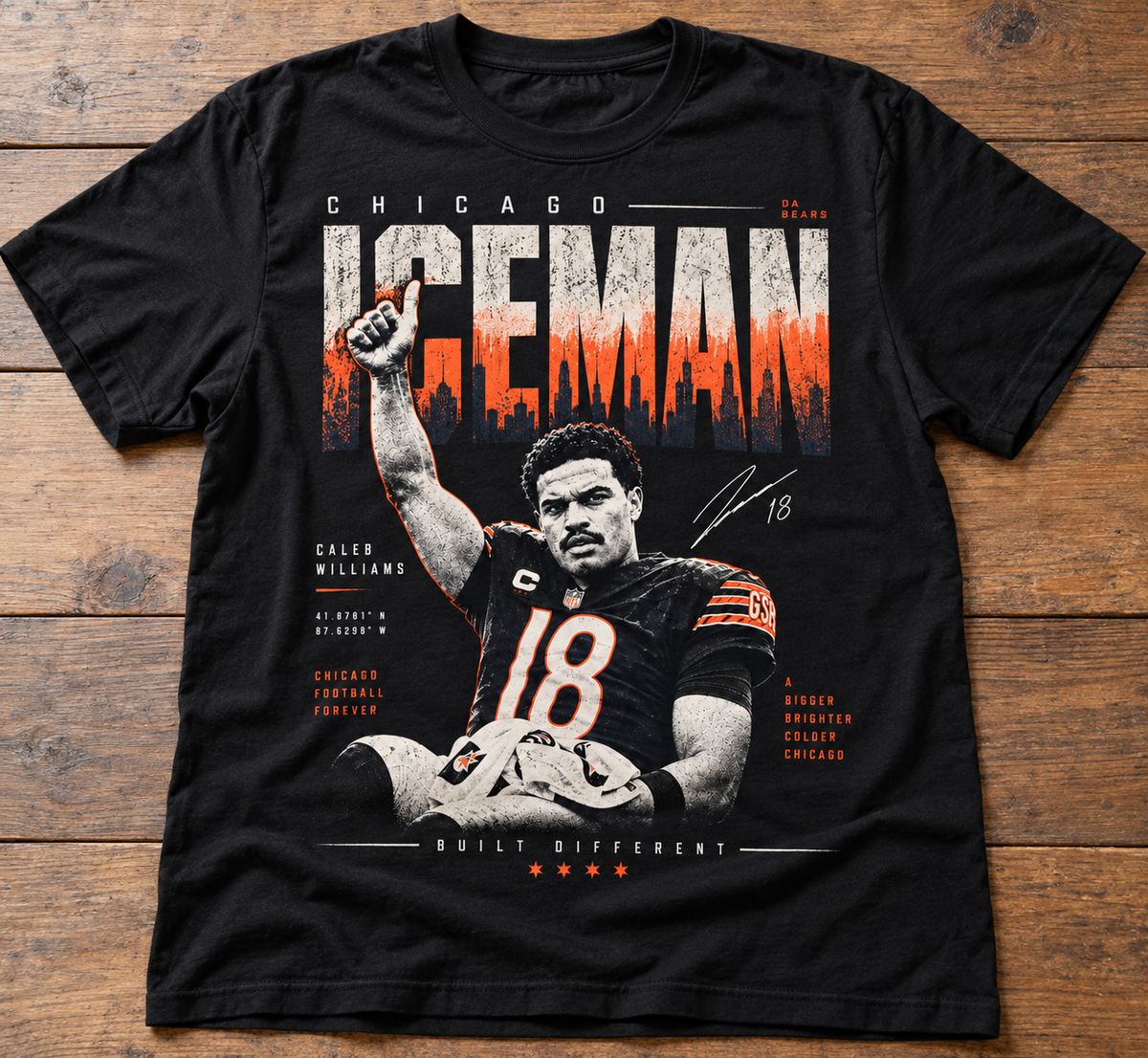 Caleb Williams “Thumbs Up” Chicago Football T-Shirt – 2 Designs