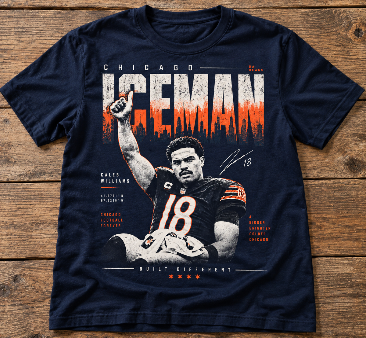 Caleb Williams “Thumbs Up” Chicago Football T-Shirt – 2 Designs
