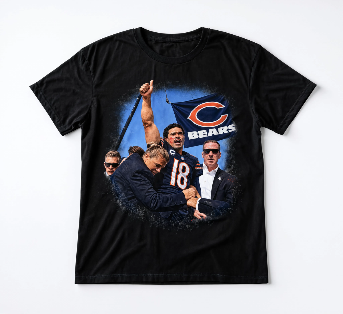 Chicago Bears “Fight” Rally Moment T-Shirt – Football Fan Graphic Tee
