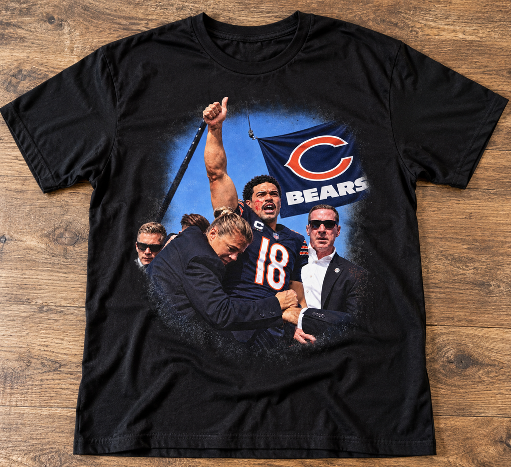 Chicago Bears “Fight” Rally Moment T-Shirt – Football Fan Graphic Tee