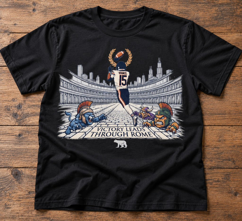 Victory Leads Through Rome Football T-Shirt – Chicago Inspired Graphic Tee